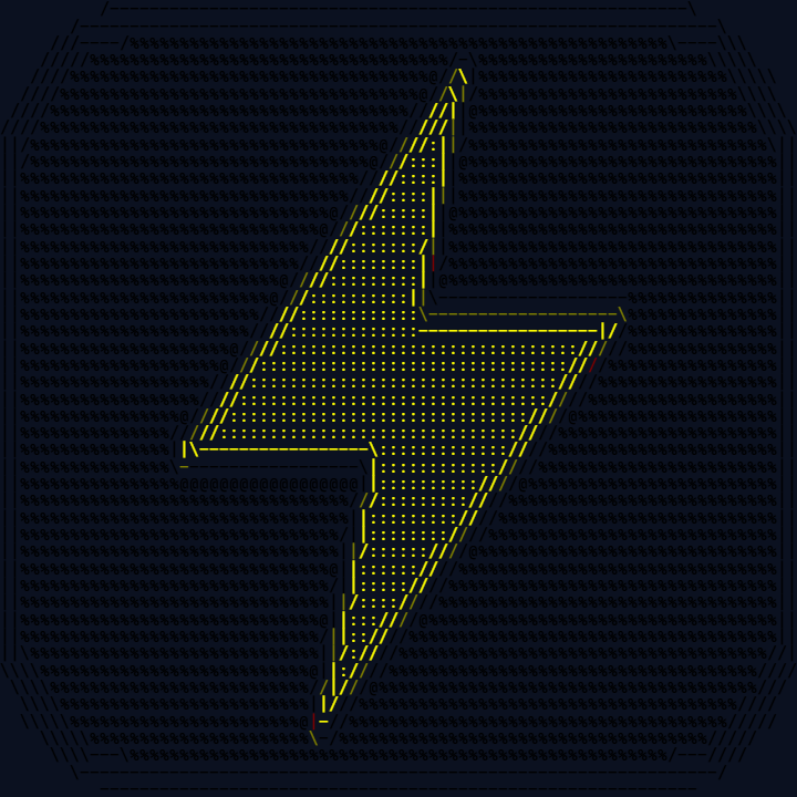 The Bolt logo in the 16 ANSI terminal colors