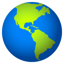 Original globe emoji showing the Americas