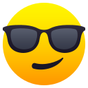 Original smiling face with sunglasses emoji
