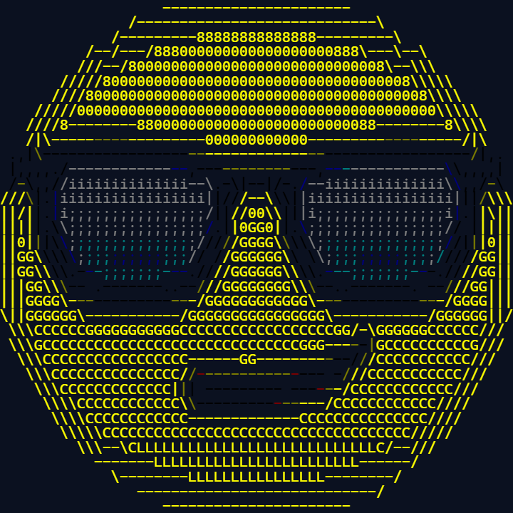 The sunglasses emoji in the 16 ANSI terminal colors