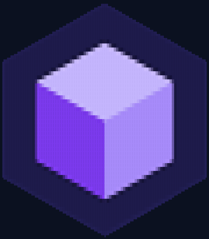 The Hexa logo in Quadrant block characters