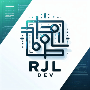 Original RJL.dev logo: circuit traces forming the letters RJL