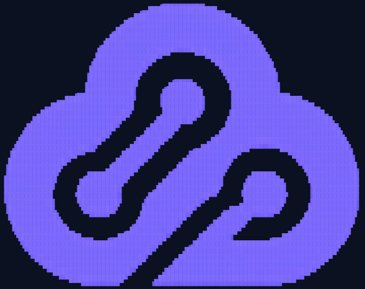 The cloud icon in purple Quadrant blocks