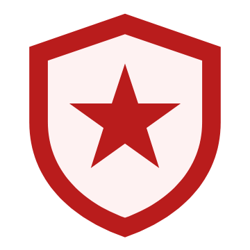 Original Shield logo: a red shield with a star