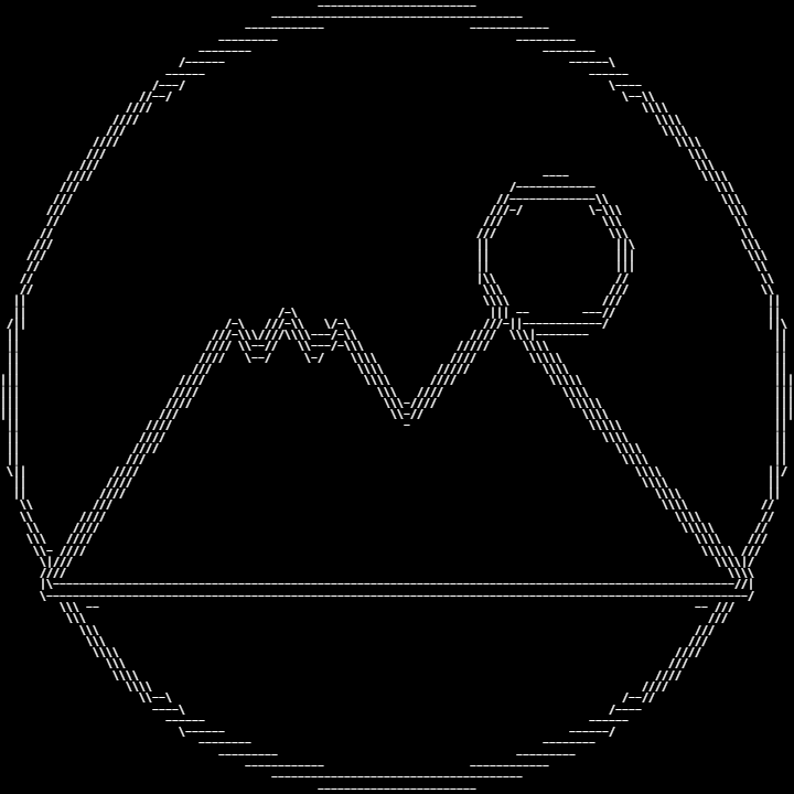 The Summit logo as white line-art ASCII on black