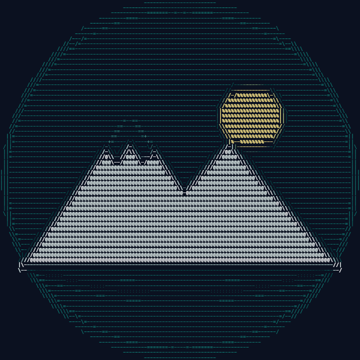 The Summit logo as ASCII art with the Standard character set