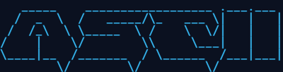 The word ASCII in the Graffiti FIGlet font