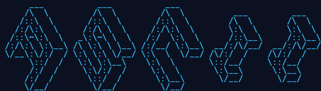 The word ASCII in the Isometric1 FIGlet font