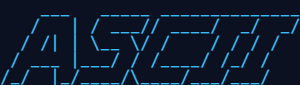 The word ASCII in the Slant FIGlet font