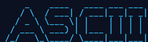 The word ASCII in the Standard FIGlet font